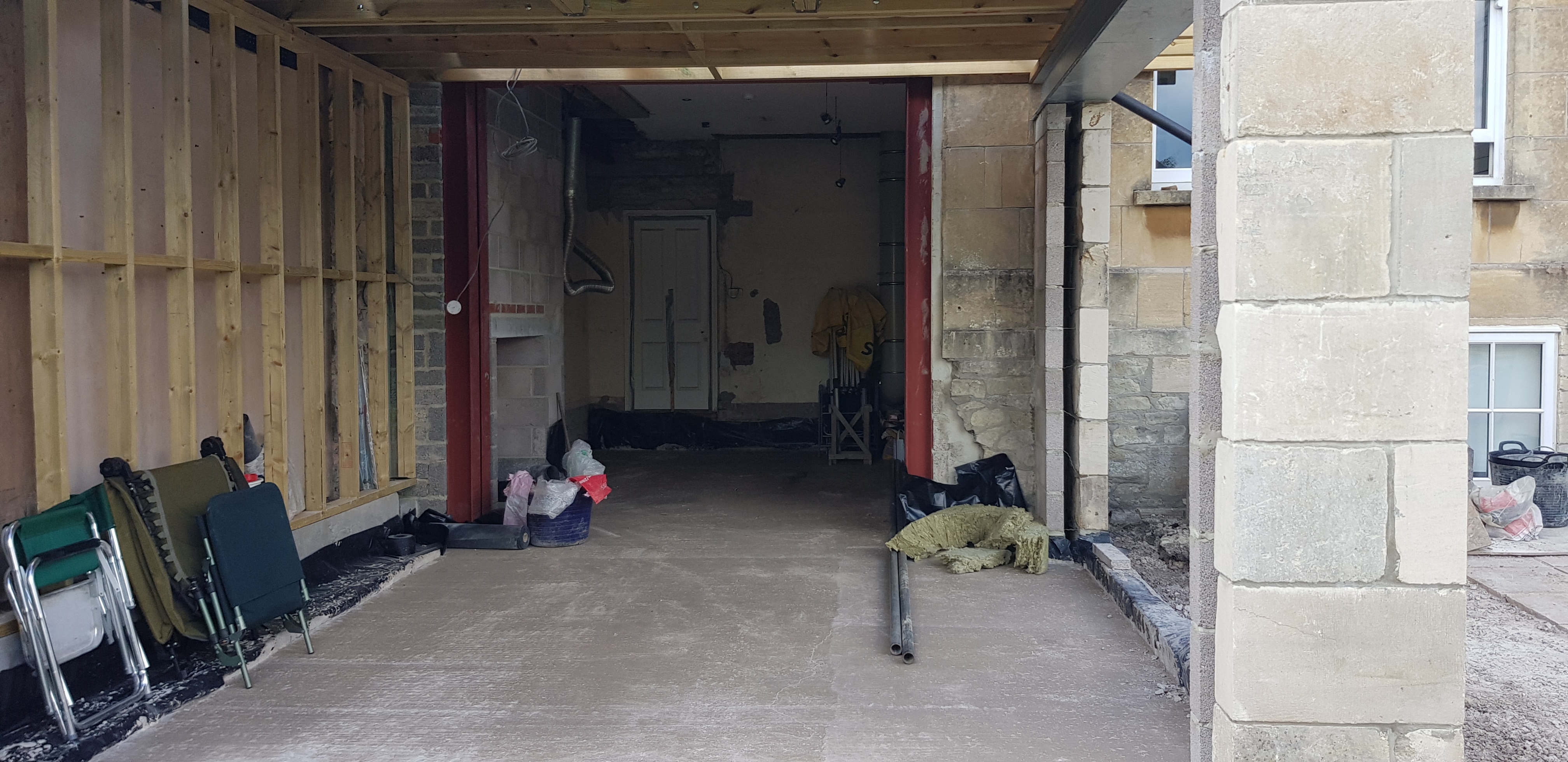 Extension & External Groundworks - Internal Works Progressing