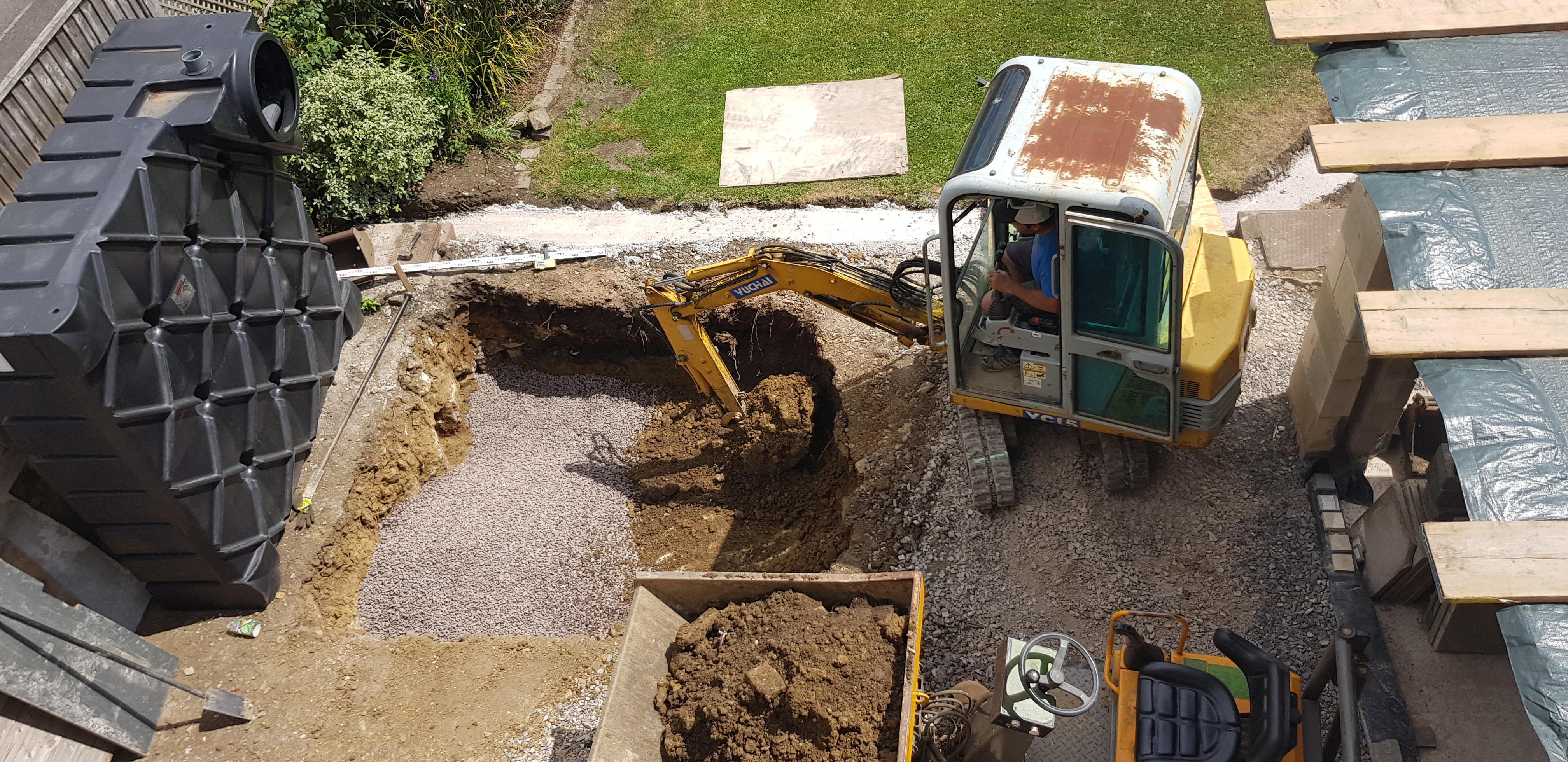 Extension & External Groundworks - Tank Installation