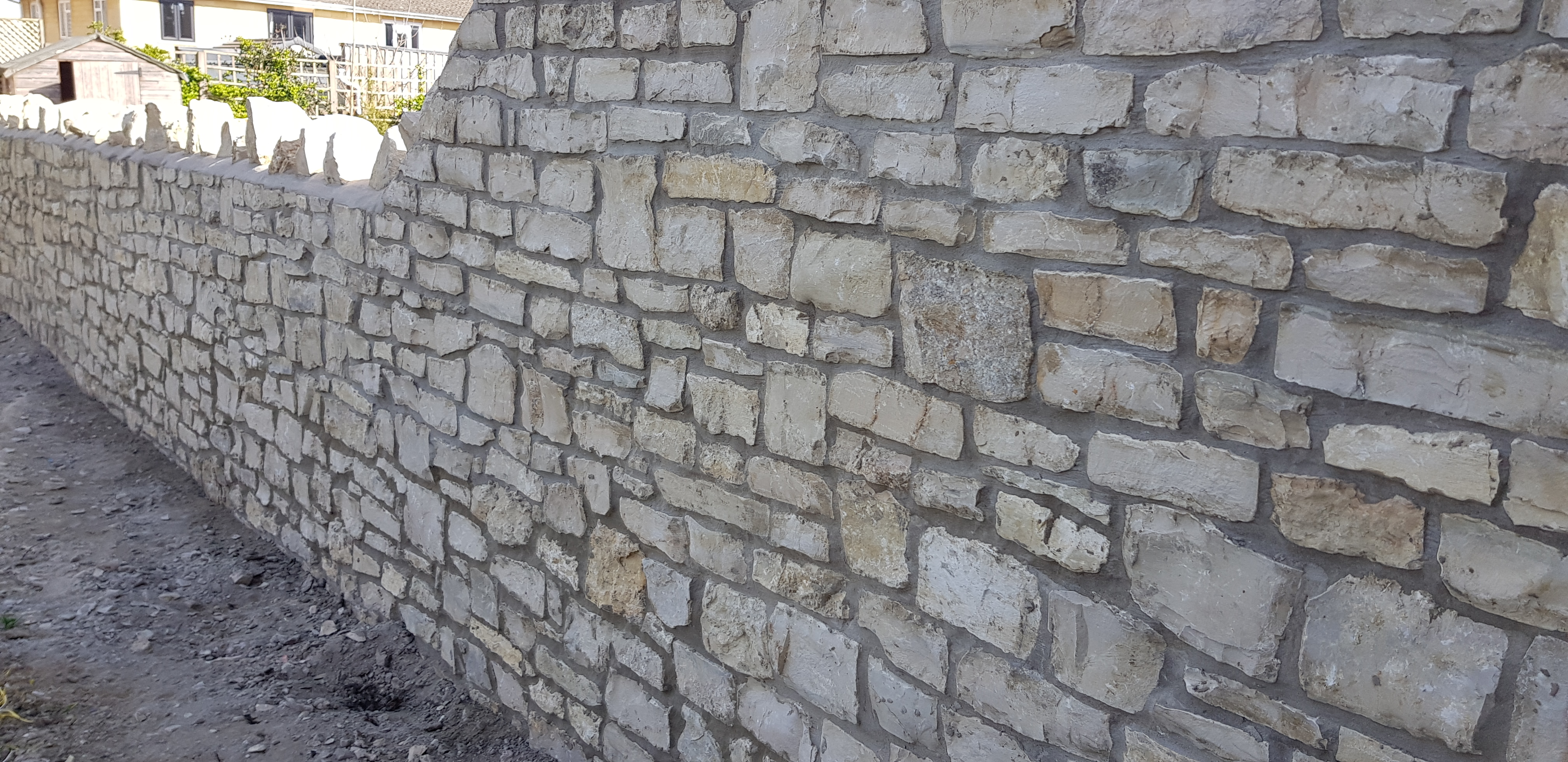 Extension & External Groundworks - Stone Walling
