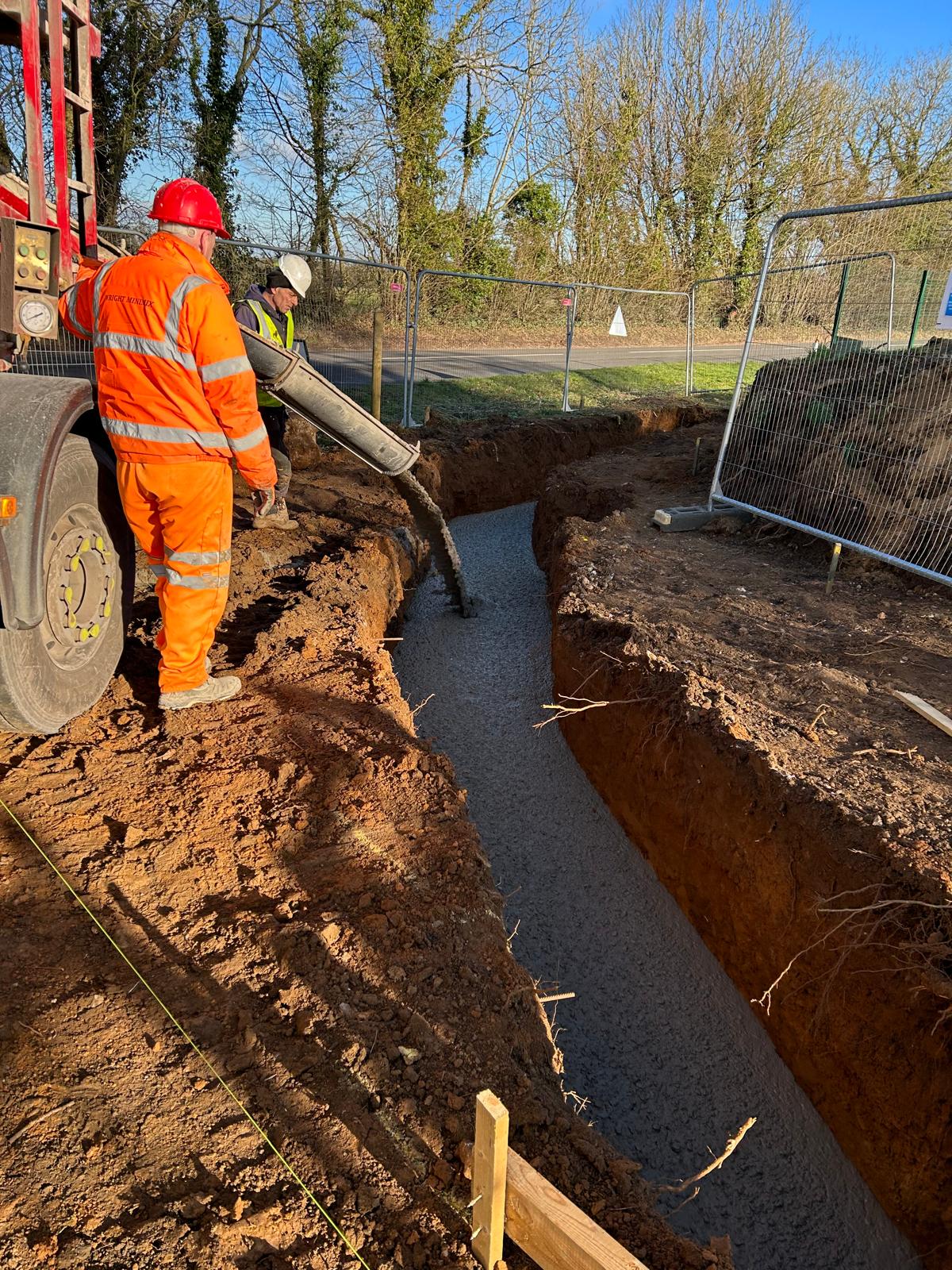 Castle Combe Race Circuit - New Entrance - Foundation and Base Work
