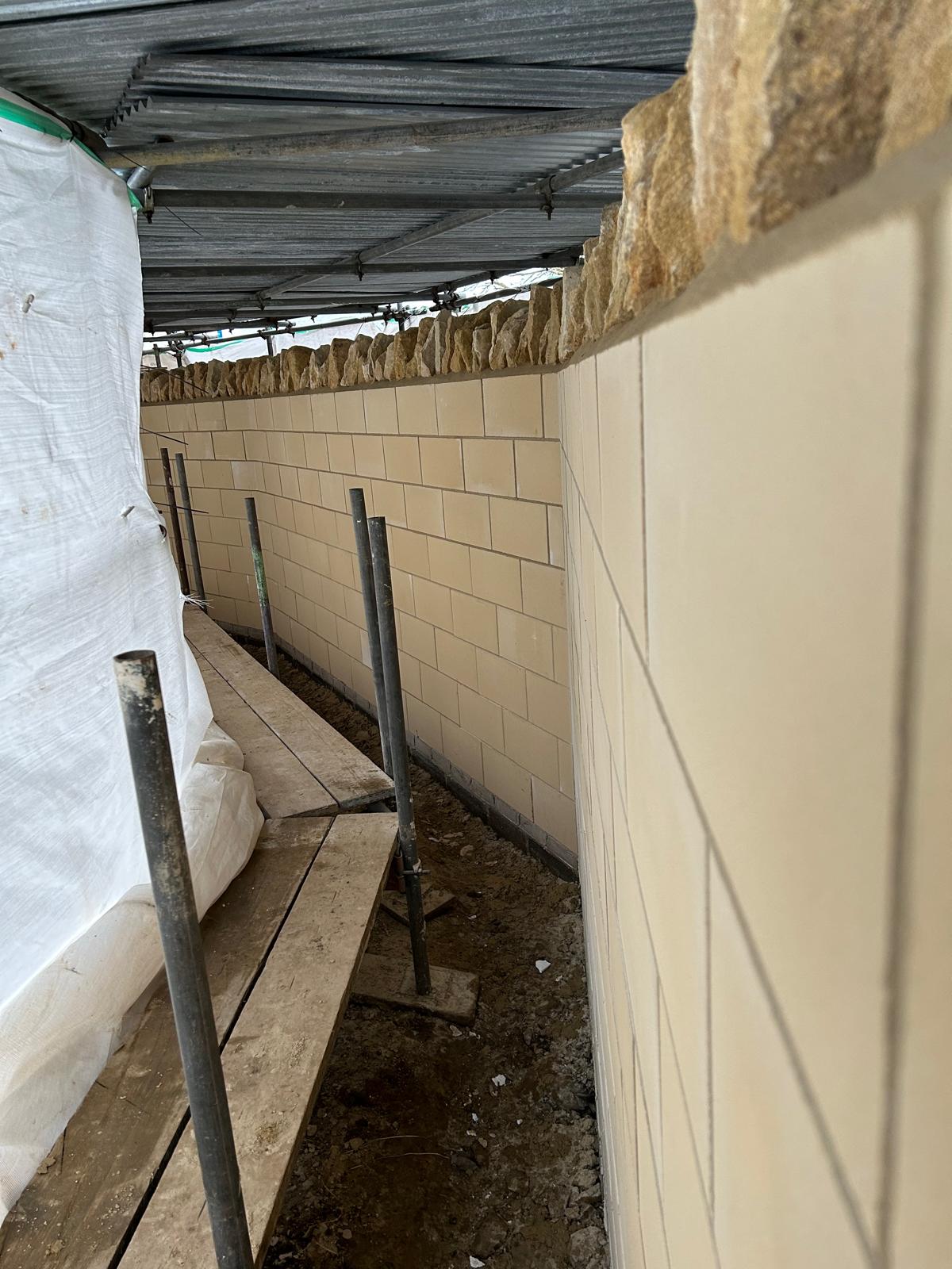 Castle Combe Race Circuit - New Entrance - Wall Structure